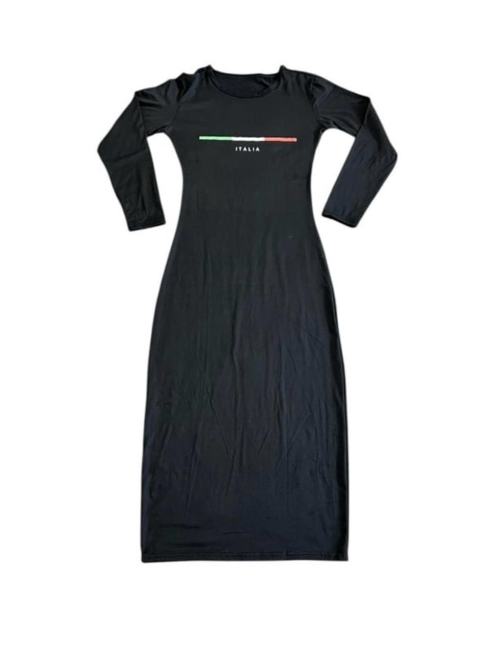 ITALIA Flag Long Sleeve Long dress